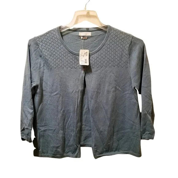 Van Heusen Sweaters Van Heusen Womens Blue Bay Mist 34 Sleeve - Main Image